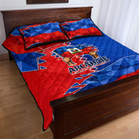 Haiti Flag Day Arcahaie 1803 Quilt Bed Set Geometric Low Poly Flag Art - Birthplace Of Liberty Graphic