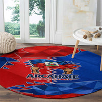 Haiti Flag Day Arcahaie 1803 Round Carpet Geometric Low Poly Flag Art - Birthplace Of Liberty Graphic