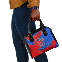 Haiti Flag Day Arcahaie 1803 Shoulder Handbag Geometric Low Poly Flag Art - Birthplace Of Liberty Graphic