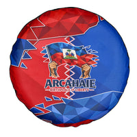 Haiti Flag Day Arcahaie 1803 Spare Tire Cover Geometric Low Poly Flag Art - Birthplace Of Liberty Graphic