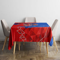 Haiti Flag Day Arcahaie 1803 Tablecloth Geometric Low Poly Flag Art - Birthplace Of Liberty Graphic