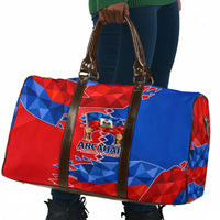 Haiti Flag Day Arcahaie 1803 Travel Bag Geometric Low Poly Flag Art - Birthplace Of Liberty Graphic