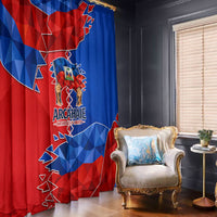 Haiti Flag Day Arcahaie 1803 Window Curtain Geometric Low Poly Flag Art - Birthplace Of Liberty Graphic