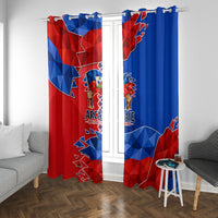 Haiti Flag Day Arcahaie 1803 Window Curtain Geometric Low Poly Flag Art - Birthplace Of Liberty Graphic