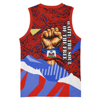 Haiti Flag Day Soul Of The Free L Union Fait La Force Basketball Jersey Peace Dove And Power Fist Art With Hibiscus And Broken Chains