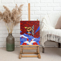 Haiti Flag Day Soul Of The Free L Union Fait La Force Canvas Wall Art Peace Dove And Power Fist Art With Hibiscus And Broken Chains