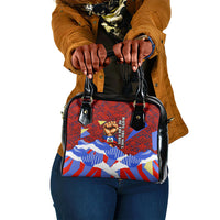 Haiti Flag Day Soul Of The Free L Union Fait La Force Shoulder Handbag Peace Dove And Power Fist Art With Hibiscus And Broken Chains