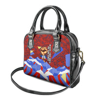 Haiti Flag Day Soul Of The Free L Union Fait La Force Shoulder Handbag Peace Dove And Power Fist Art With Hibiscus And Broken Chains
