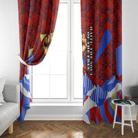 Haiti Flag Day Soul Of The Free L Union Fait La Force Window Curtain Peace Dove And Power Fist Art With Hibiscus And Broken Chains