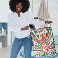 Burundi Pride Beat Of 1962 Independence Day Laundry Basket Traditional Karyenda Drummer Art With Flag Sunburst Design