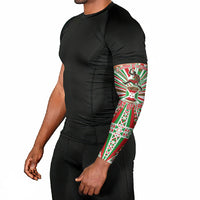 Burundi Pride Beat Of 1962 Independence Day Arm Sleeves Traditional Karyenda Drummer Art With Flag Sunburst Design