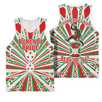 Burundi Pride Beat Of 1962 Independence Day Basketball Jersey Traditional Karyenda Drummer Art With Flag Sunburst Design