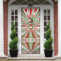 Burundi Pride Beat Of 1962 Independence Day Door Cover Traditional Karyenda Drummer Art With Flag Sunburst Design