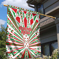 Burundi Pride Beat Of 1962 Independence Day Garden Flag Traditional Karyenda Drummer Art With Flag Sunburst Design