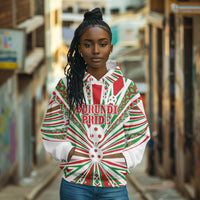 Burundi Pride Beat Of 1962 Independence Day Hoodie Traditional Karyenda Drummer Art With Flag Sunburst Design