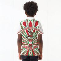 Burundi Pride Beat Of 1962 Independence Day Kid Polo Shirt Traditional Karyenda Drummer Art With Flag Sunburst Design