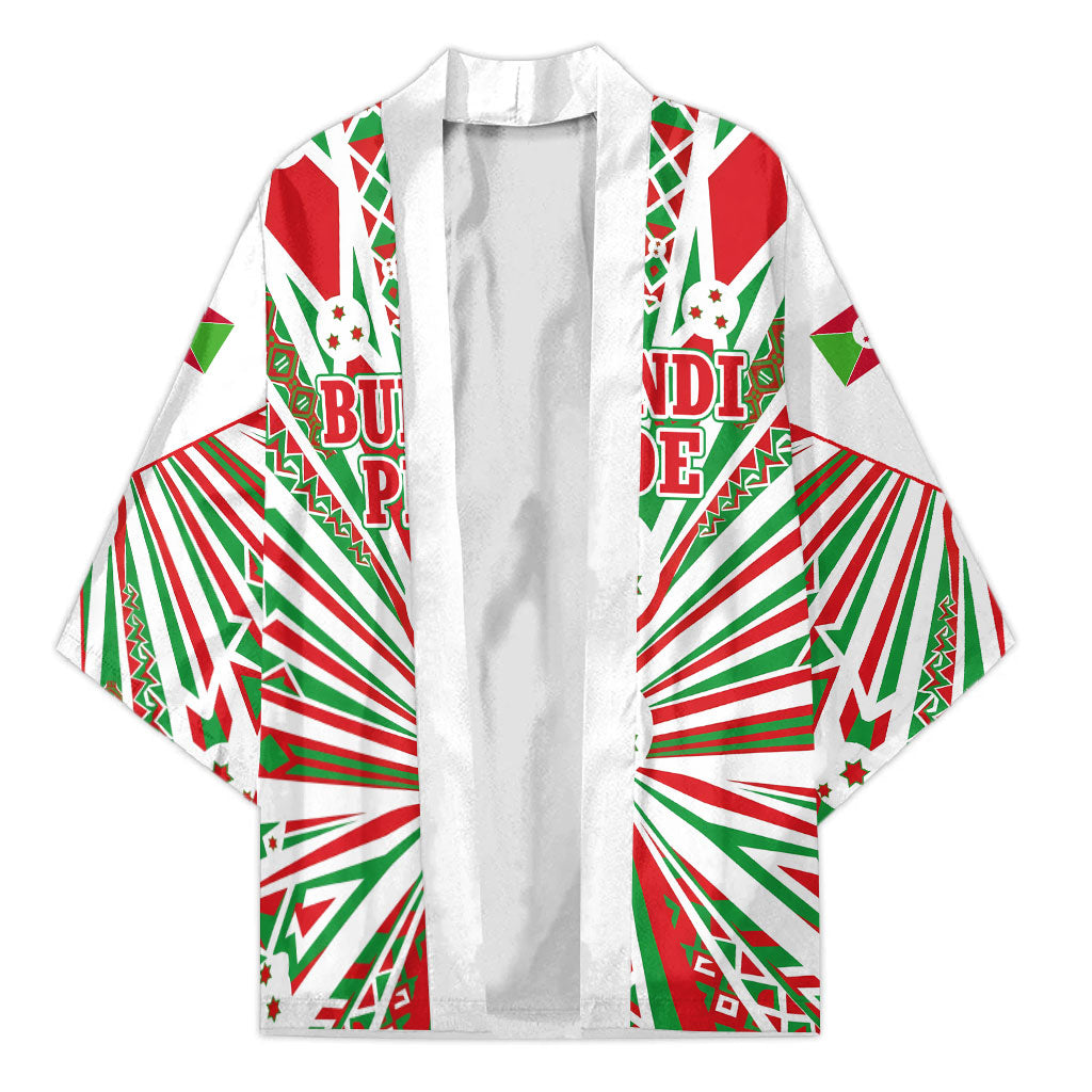 Burundi Pride Beat Of 1962 Independence Day Kimono Traditional Karyenda Drummer Art With Flag Sunburst Design
