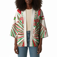 Burundi Pride Beat Of 1962 Independence Day Kimono Traditional Karyenda Drummer Art With Flag Sunburst Design