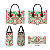 Burundi Pride Beat Of 1962 Independence Day Leather Bag Traditional Karyenda Drummer Art With Flag Sunburst Design
