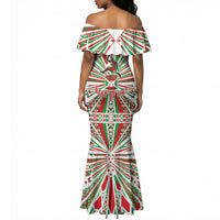 Burundi Pride Beat Of 1962 Independence Day Mermaid Dress Traditional Karyenda Drummer Art With Flag Sunburst Design