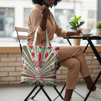Burundi Pride Beat Of 1962 Independence Day Tote Bag Traditional Karyenda Drummer Art With Flag Sunburst Design
