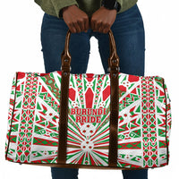 Burundi Pride Beat Of 1962 Independence Day Travel Bag Traditional Karyenda Drummer Art With Flag Sunburst Design