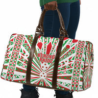 Burundi Pride Beat Of 1962 Independence Day Travel Bag Traditional Karyenda Drummer Art With Flag Sunburst Design