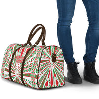 Burundi Pride Beat Of 1962 Independence Day Travel Bag Traditional Karyenda Drummer Art With Flag Sunburst Design