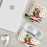 Burundi 1st July Independence Day AirPods Case Patriotic Flag Portrait Art - Geometric Star Pattern