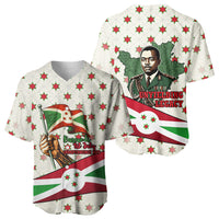 Burundi 1st July Independence Day Baseball Jersey Patriotic Flag Portrait Art - Geometric Star Pattern