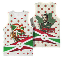 Burundi 1st July Independence Day Basketball Jersey Patriotic Flag Portrait Art - Geometric Star Pattern