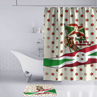 Burundi 1st July Independence Day Bathroom Set Patriotic Flag Portrait Art - Geometric Star Pattern