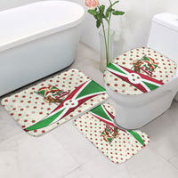 Burundi 1st July Independence Day Bathroom Set Patriotic Flag Portrait Art - Geometric Star Pattern