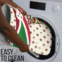 Burundi 1st July Independence Day Bathroom Set Patriotic Flag Portrait Art - Geometric Star Pattern