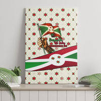 Burundi 1st July Independence Day Canvas Wall Art Patriotic Flag Portrait Art - Geometric Star Pattern