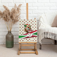 Burundi 1st July Independence Day Canvas Wall Art Patriotic Flag Portrait Art - Geometric Star Pattern