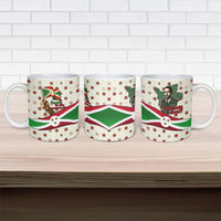 Burundi 1st July Independence Day Ceramic Mug Patriotic Flag Portrait Art - Geometric Star Pattern