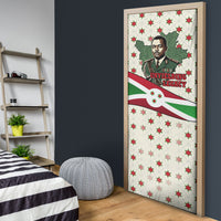 Burundi 1st July Independence Day Door Cover Patriotic Flag Portrait Art - Geometric Star Pattern