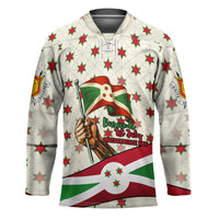 Burundi 1st July Independence Day Hockey Jersey Patriotic Flag Portrait Art - Geometric Star Pattern