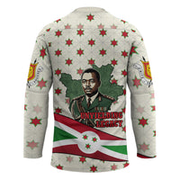 Burundi 1st July Independence Day Hockey Jersey Patriotic Flag Portrait Art - Geometric Star Pattern
