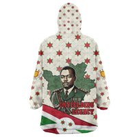 Burundi 1st July Independence Day Kid Wearable Blanket Hoodie Patriotic Flag Portrait Art - Geometric Star Pattern