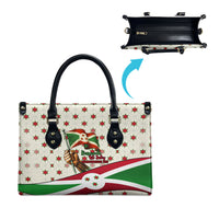 Burundi 1st July Independence Day Leather Bag Patriotic Flag Portrait Art - Geometric Star Pattern