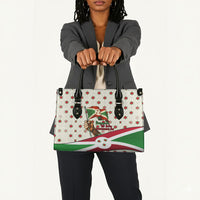 Burundi 1st July Independence Day Leather Bag Patriotic Flag Portrait Art - Geometric Star Pattern