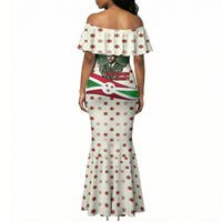 Burundi 1st July Independence Day Mermaid Dress Patriotic Flag Portrait Art - Geometric Star Pattern
