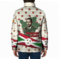Burundi 1st July Independence Day Padded Jacket Patriotic Flag Portrait Art - Geometric Star Pattern