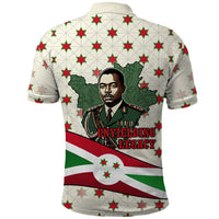 Burundi 1st July Independence Day Polo Shirt Patriotic Flag Portrait Art - Geometric Star Pattern