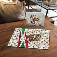 Burundi 1st July Independence Day Puzzle Patriotic Flag Portrait Art - Geometric Star Pattern