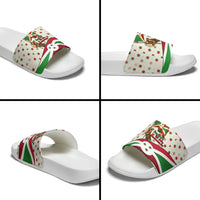 Burundi 1st July Independence Day Slide Sandals Patriotic Flag Portrait Art - Geometric Star Pattern