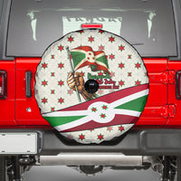 Burundi 1st July Independence Day Spare Tire Cover Patriotic Flag Portrait Art - Geometric Star Pattern