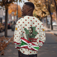 Burundi 1st July Independence Day Sweatshirt Patriotic Flag Portrait Art - Geometric Star Pattern